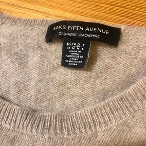 Cashmere sweater from Saks!